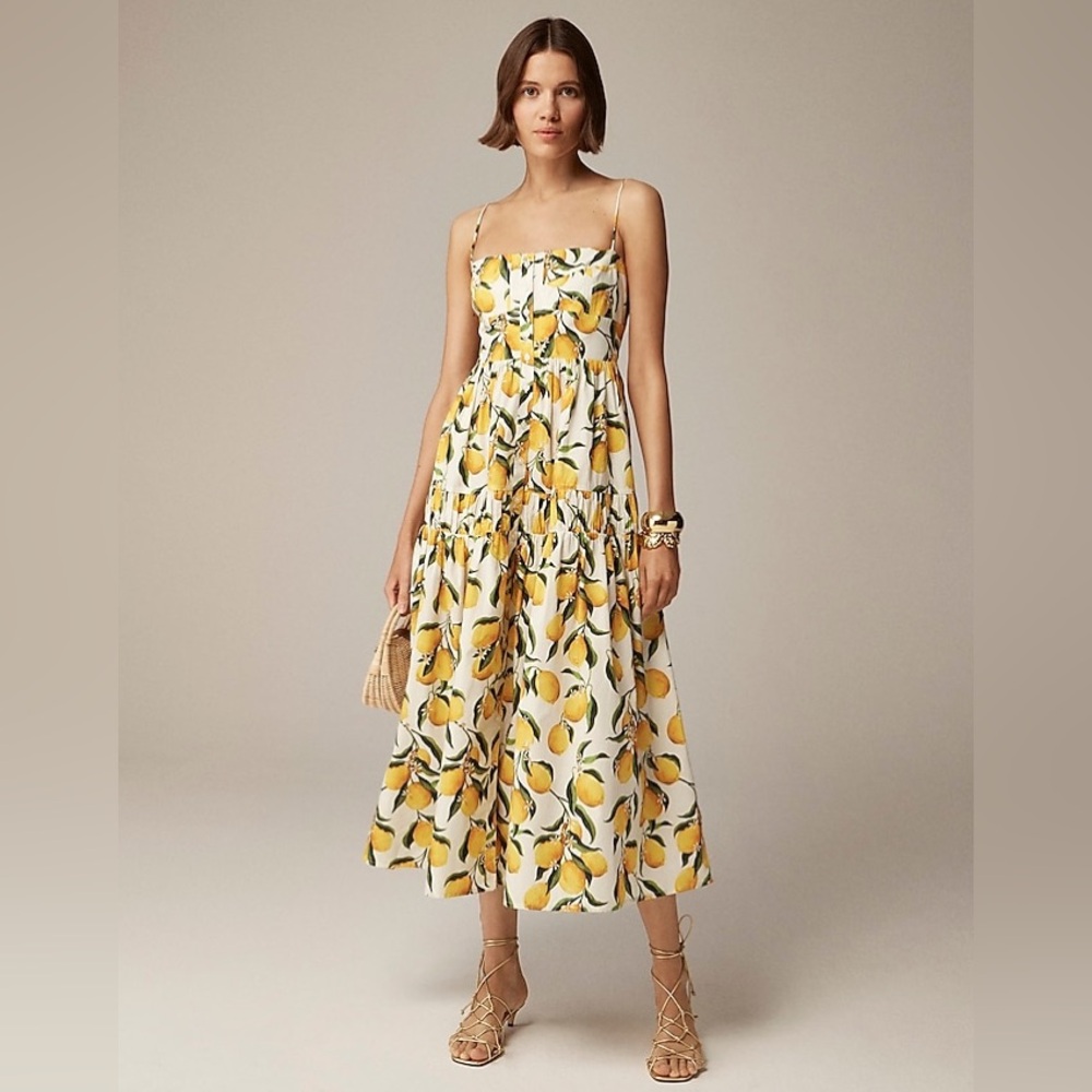 J.Crew A-Line Limoncello Midi Dress